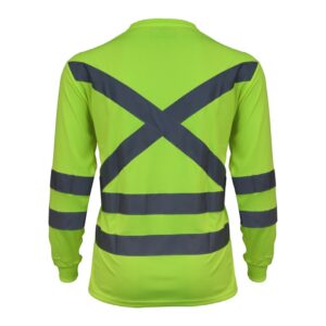 Polera Activex Polo Dry Fit Verde Fluor C/Reflect M/Larga UV
