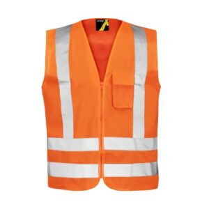 Chaleco Activex Naranjo Bols. Alta Vis C/Cinta