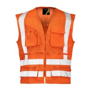 Chaleco Activex Geologo Alta Visibilidad 360° Naranjo Fluor